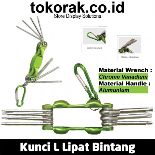 KUNCI L LIPAT TORX 7